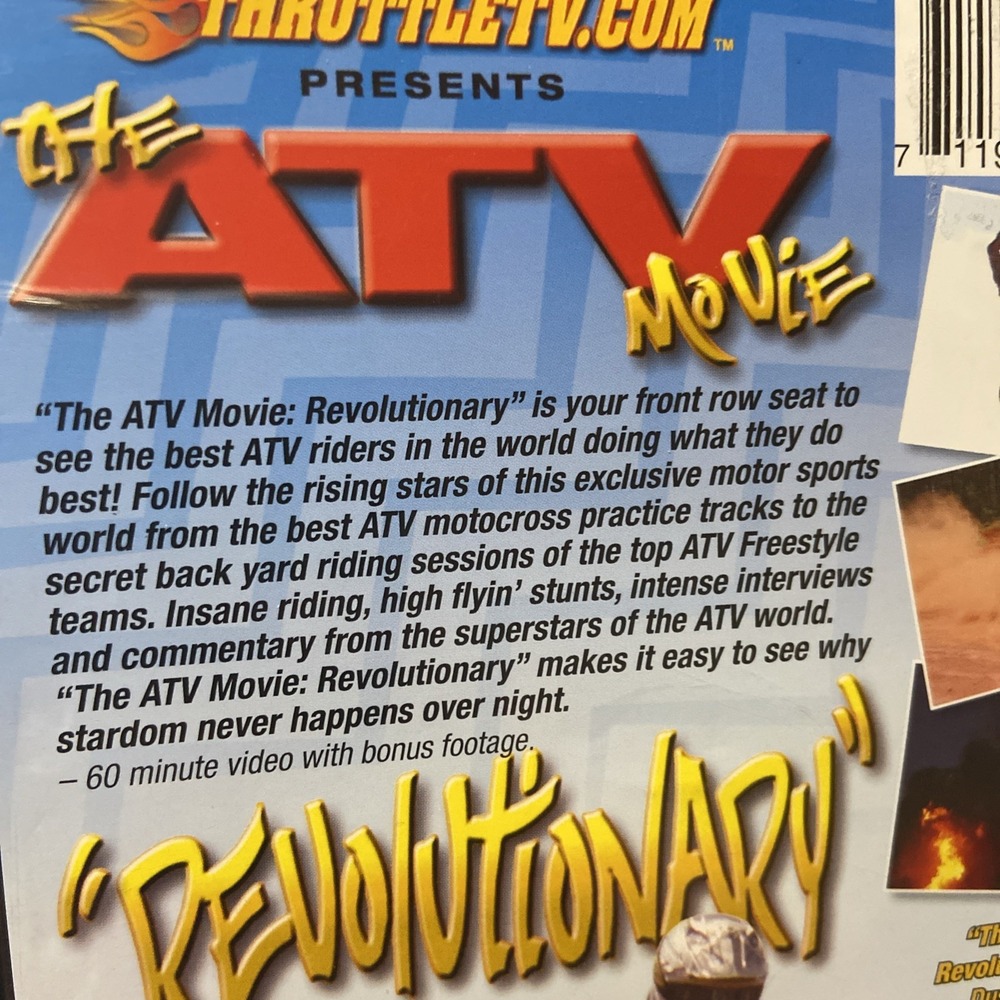 Throttle TV Slide America Fist Full Of Dirt The ATV Movie Revolutionary Lot Of 3 - Picture 10 of 16